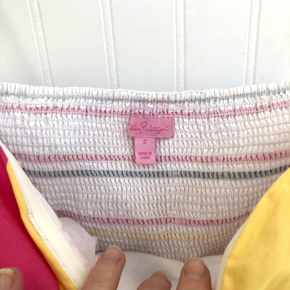 Lilly Pulitzer Felicity Strapless Fit and Flare Striped Dress, Size 2 - Picture 11 of 13